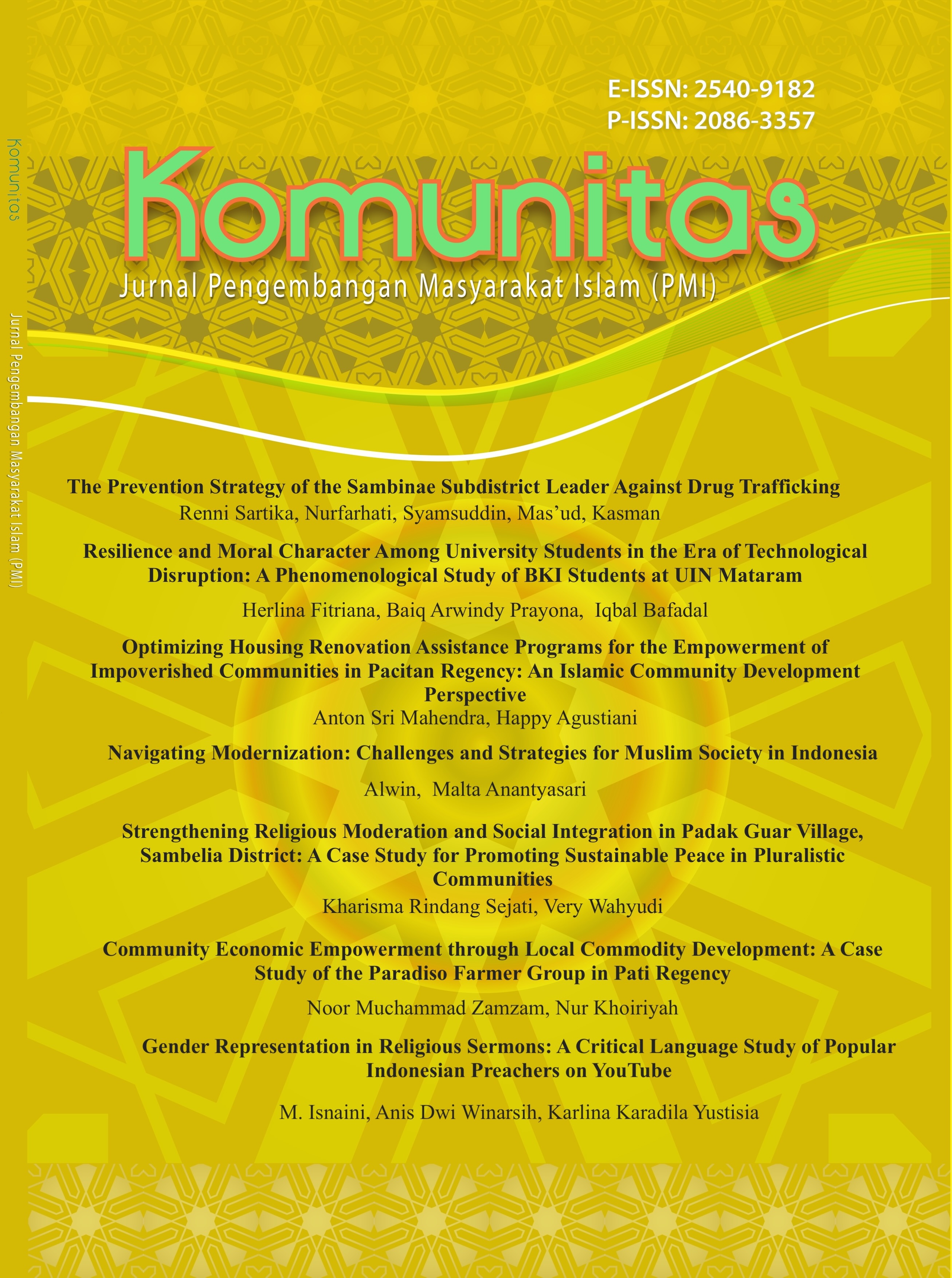 					View Vol. 16 No. 1 (2025): Islamic Community Development through Practice and Public Policy
				